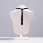 Multicolor Hand Embroidered Fabart Necklace With Beadwork By Rangila Dhaga - Image 2