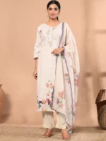 Faeezah Timeless Elegance Khadi Suit - (M 0)