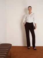 Satin Bell Cuff Shirt - Off White - Image 2